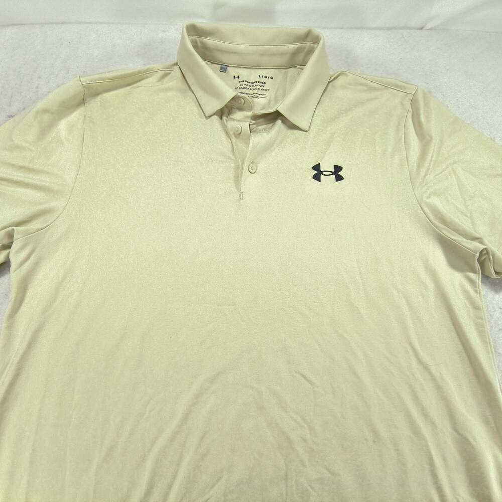 Under Armour Collared Casual Short Sleeve Polo Shirt Mens Size Large L Green